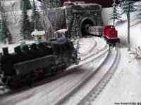 Trotzt Schnee rollt der Bahnverkehr.